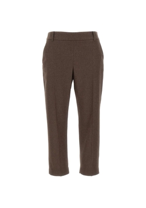 Eleventy pressed-crease trousers - Brown