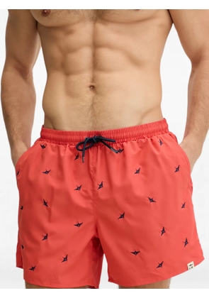 Aeronautica Militare embroidered-logo drawstring swim shorts