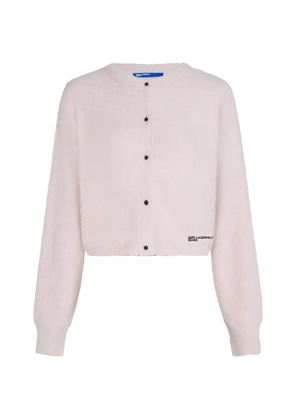 Karl Lagerfeld Jeans logo-detail cardigan - Purple