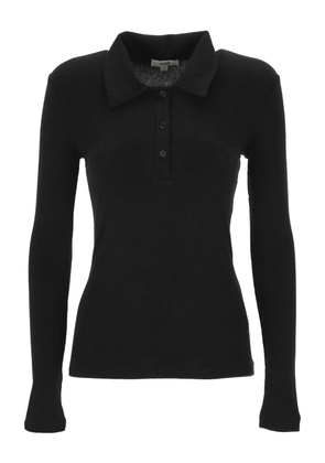 AGOLDE buttoned polo top - Black