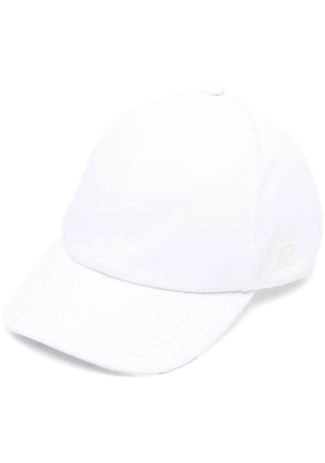 Courrèges side logo-patch baseball cap - White