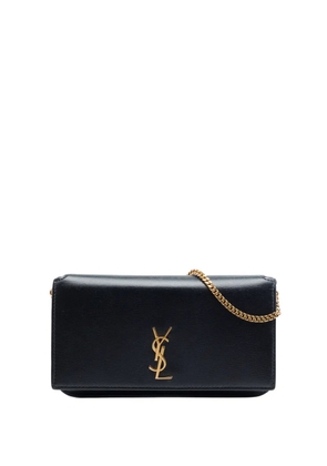 Saint Laurent Pre-Owned 2022 Smooth Calfskin Monogram Cassandre Phone Holder crossbody bag - Black