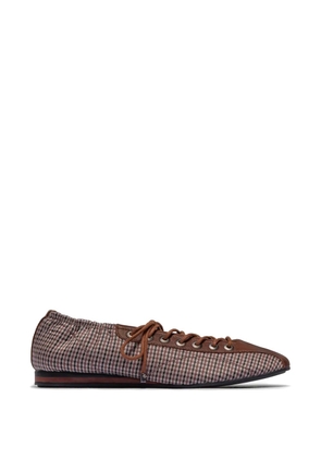 Bernardo Billie check-pattern lace-up shoes - Brown