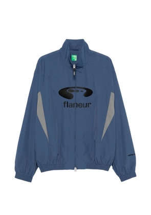 FLÂNEUR Music logo-embroidered track jacket - Blue