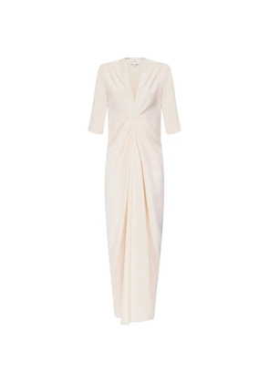 LouLou de Saison Willa gathered maxi dress - Neutrals