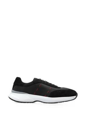 Kiton suede-panelled sneakers - Black