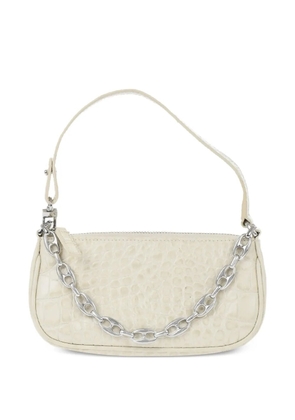 BY FAR mini Rachel crocodile-effect leather shoulder-bag - White