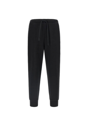 BOSS Hadiko stretch-cotton track pants with puff-print logo - Black