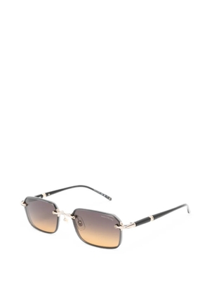 Montblanc rectangle-frame sunglasses - Black