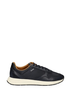 BOSS leather-panelled mesh sneakers - Blue