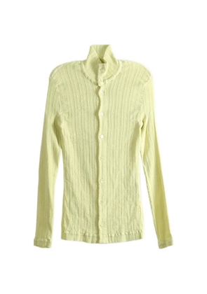 Issey Miyake Rill ribbed high-neck cardigan - Yellow