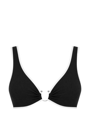 Seafolly Beach Bound ring-detail bikini top - Black