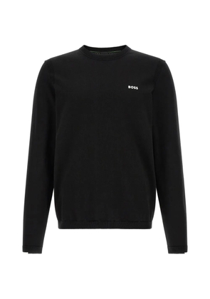 BOSS Ever cotton T-shirt with contrasting logo - Black