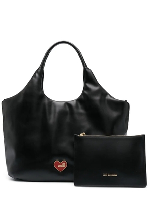 Love Moschino logo-paque tote bag - Black