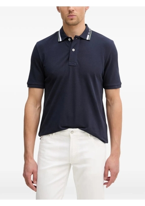 Blauer logo-patch short-sleeve polo shirt - Blue
