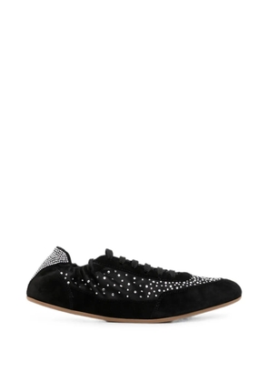 René Caovilla Florence crystal-embellished sneakers - Black