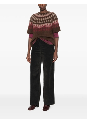 MOMONÌ corduroy wide-leg trousers - Brown