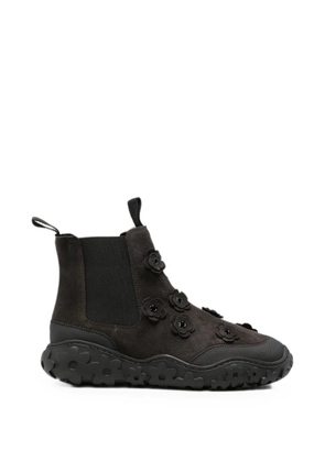Cecilie Bahnsen floral-appliqué suede ankle boots - Brown