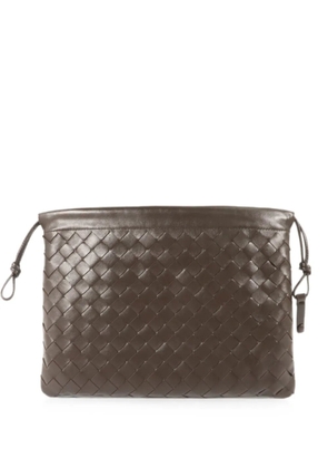 Bottega Veneta Pre-Owned Intrecciato clutch bag - Brown