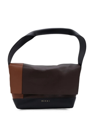 Marni colour-block shoulder bag - Brown