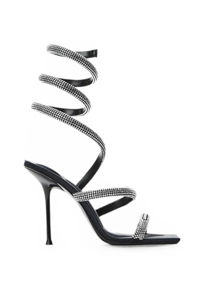 Alexander Wang Julie crystal-coil sandals - Silver