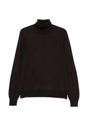 Tagliatore roll-neck long-sleeve sweater - Brown