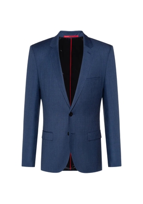 HUGO notched-lapel single-breasted jacket - Blue