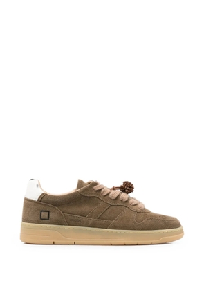 D.A.T.E. Court 2.0 logo-embossed suede sneakers - Brown