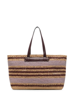 Anya Hindmarch striped woven tote bag - Neutrals