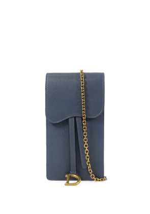 Christian Dior Pre-Owned Saddle chain-strap phone holder - Blue