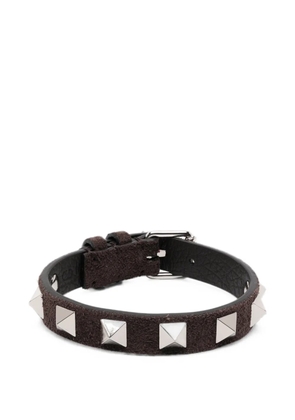 Valentino Garavani Rockstud leather bracelet - Brown