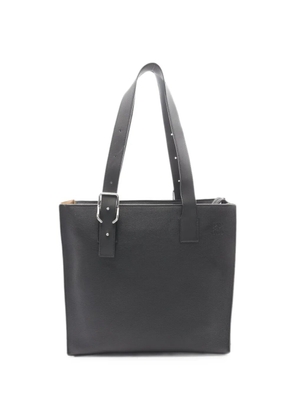 Loewe Pre-Owned 2010s buckle Anagram tote bag - Black