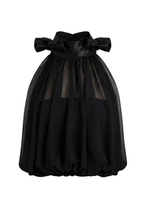 Gemy Maalouf ruffled-collar halterneck blouse - Black