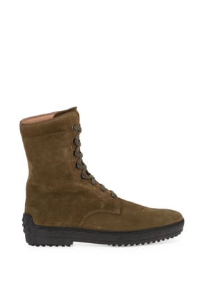 Tod's lace-up suede boots - Brown