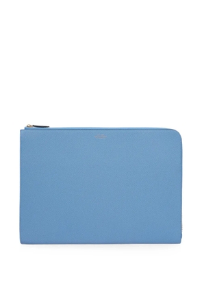 Smythson Panama laptop case - Blue