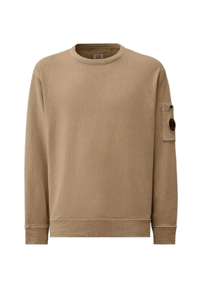 C.P. Company Malfilè-fleece Lens crewneck sweatshirt - Neutrals