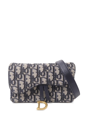 Christian Dior Pre-Owned Oblique Saddle belt bag - Blue