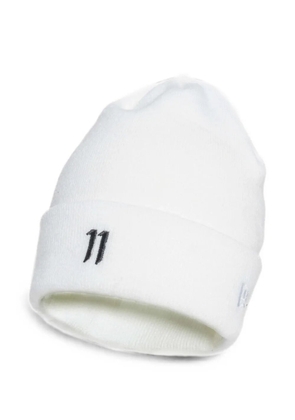 11 By Boris Bidjan Saberi New Era embroidered beanie hat - White