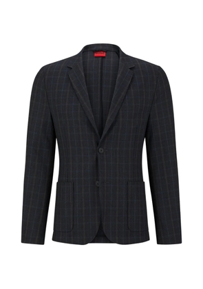 HUGO check-pattern blazer - Blue