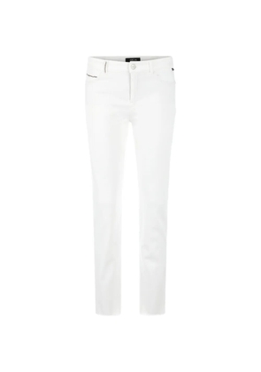 MARCCAIN Faro chain-detail frayed-hem jeans - White