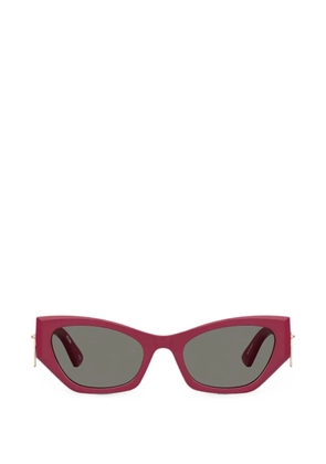 Moschino zip-detail cat-eye sunglasses - Red