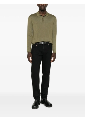 Saint Laurent long-sleeve knitted polo shirt - Green