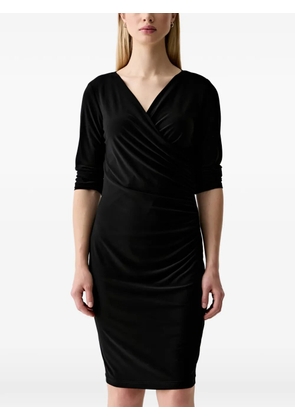 Joseph Ribkoff ruched wrap-style mini dress - Black