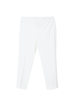 Joseph Ribkoff pressed-crease rear-slit trousers - White