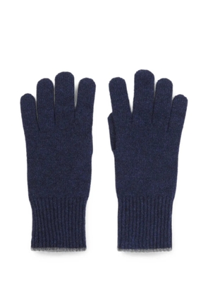 Brunello Cucinelli cashmere knit gloves - Blue