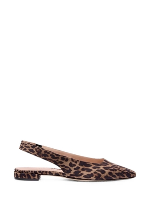 Stuart Weitzman Stassi leopard-print slingback pumps - Brown