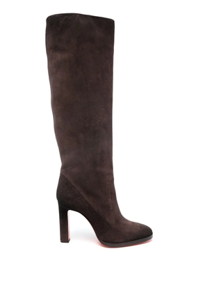 Santoni 90mm suede boots - Black