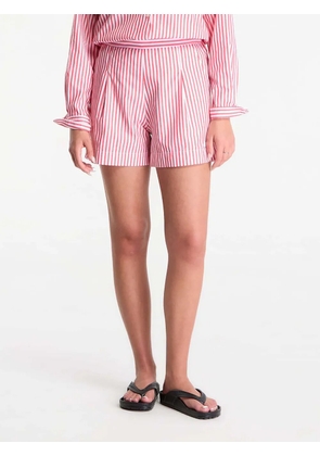 MC2 Saint Barth striped pleated shorts - White