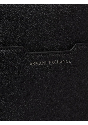 Armani Exchange logo-stamp crossbody bag - Black