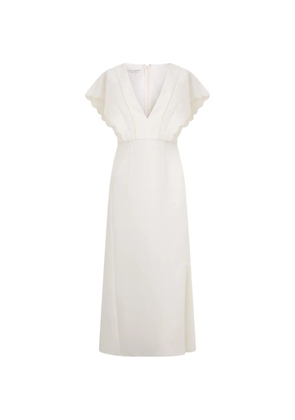 Philosophy Di Lorenzo Serafini scalloped-edge V-neck maxi dress - White